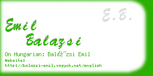 emil balazsi business card